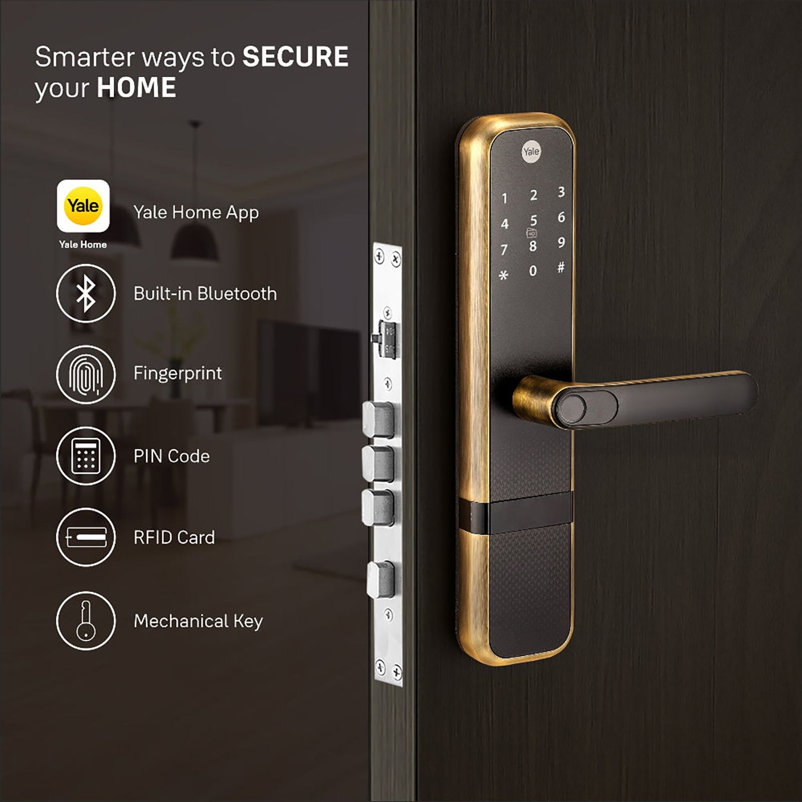 Buy Yale Zuri Digital Lock (Fingerprint, PIN, RFID & Manual Key